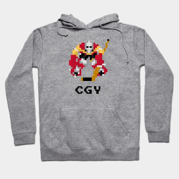 16-Bit Hockey Goalie - Calgary Hoodie by The Pixel League